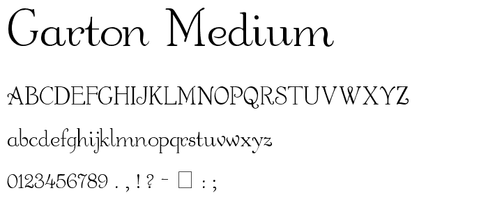 Garton Medium font
